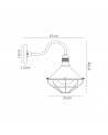 Maya Wall Lamp, 1 Light E27, IP65, Antracite/Matt White, 2yrs Warranty