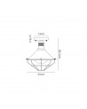 Maya Semi-Flush Ceiling, 1 Light E27, IP65, Antracite/Matt White, 2yrs Warranty