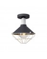 Maya Semi-Flush Ceiling, 1 Light E27, IP65, Antracite/Matt White, 2yrs Warranty