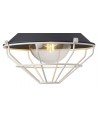 Maya Semi-Flush Ceiling, 1 Light E27, IP65, Antracite/Matt White, 2yrs Warranty