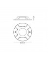 Aurora Inground Driveover 4 Light, 4 x 3W LED, 3000K, 256lm, IP67, IK10, Anthracite, 3yrs Warranty