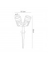 Penelope Twin Spike Light, 2x3W LED, 3000K, 420lm, 30 Degree, IP65, Grey/Black, 3yrs Warranty