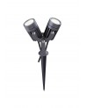 Penelope Twin Spike Light, 2x3W LED, 3000K, 420lm, 30 Degree, IP65, Grey/Black, 3yrs Warranty