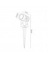 Penelope Spike Light, 3W LED, 3000K, 210lm, 30 Degree, IP65, Grey/Black, 3yrs Warranty