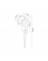 Penelope Spike Light, 15W LED, 3000K, 1050lm, 30 Degree, IP65, Grey/Black, 3yrs Warranty