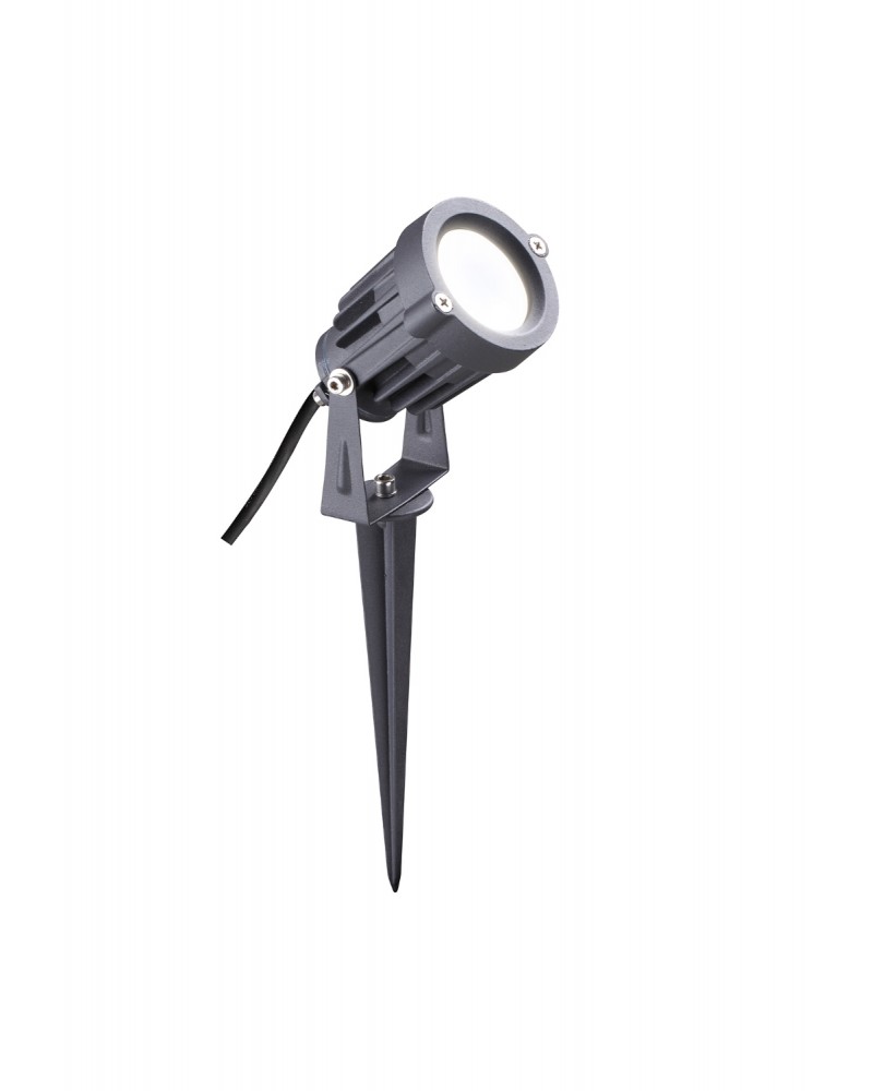 Penelope Spike Light, 7W LED, 3000K, 490lm, 30 Degree, IP65, Grey/Black