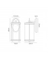 Freya Large Wall Lamp, 1 x E27, Black & Gold/Clear Glass, IP54, 2yrs Warranty