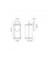 Freya Small Wall Lamp, 1 x E27, Black & Gold/Clear Glass, IP54