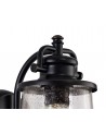 Charlotte Wall Lamp, 1 x E27, Black/Gold With Seeded Clear Glass, IP54, 2yrs Warranty