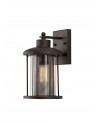 Ophelia Large Wall Lamp, 1 x E27, Antique Bronze/Clear Glass, IP54, 2yrs Warranty
