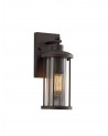 Ophelia Small Wall Lamp, 1 x E27, Antique Bronze/Clear Glass, IP54, 2yrs Warranty