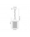 Ophelia Pendant, 1 x E27, Antique Bronze/Clear Glass, IP54, 2yrs Warranty