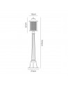 Ophelia Single Headed Post Lamp, 1 x E27, Antique Bronze/Clear Glass, IP54, 2yrs Warranty