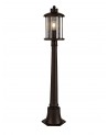 Ophelia Single Headed Post Lamp, 1 x E27, Antique Bronze/Clear Glass, IP54, 2yrs Warranty