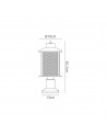 Ophelia Pedestal Lamp, 1 x E27, Antique Bronze/Clear Glass, IP54, 2yrs Warranty