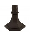 Genevieve Post Lamp, 1 x E27, Antique Bronze/Clear Ripple Glass, IP54, 2yrs Warranty