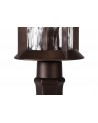 Genevieve Pedestal Lamp, 1 x E27, Antique Bronze/Clear Ripple Glass, IP54, 2yrs Warranty