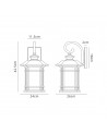 Aurelia Large Wall Lamp, 1 x E27, Brushed Black Gold/Seeded Glass, IP54, 2yrs Warranty