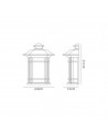 Aurelia Half Wall Lamp, 1 x E27, Brushed Black Gold/Seeded Glass, IP54, 2yrs Warranty