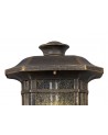 Aurelia Half Wall Lamp, 1 x E27, Brushed Black Gold/Seeded Glass, IP54, 2yrs Warranty