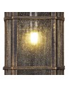 Aurelia Half Wall Lamp, 1 x E27, Brushed Black Gold/Seeded Glass, IP54, 2yrs Warranty