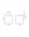 Chloe Down Wall Lamp, 1 x E27, IP54, Anthracite/Clear Seeded Glass, 2yrs Warranty