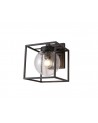 Chloe Down Wall Lamp, 1 x E27, IP54, Anthracite/Clear Seeded Glass, 2yrs Warranty