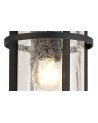 Hazel Ceiling, 1 x E27, Black/Clear Crackled Glass, IP54, 2yrs Warranty