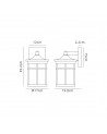 Hazel Wall Lamp, 1 x E27, Black/Clear Crackled Glass, IP54, 2yrs Warranty