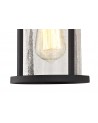 Hazel Wall Lamp, 1 x E27, Black/Clear Crackled Glass, IP54, 2yrs Warranty