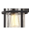 Hazel Wall Lamp, 1 x E27, Black/Clear Crackled Glass, IP54, 2yrs Warranty