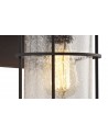 Araminta Wall Lamp, 1 x E27, Black/Gold With Seeded Clear Glass, IP54, 2yrs Warranty