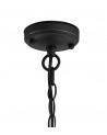 Araminta Pendant, 1 x E27, Black/Gold With Seeded Clear Glass, IP54, 2yrs Warranty