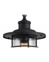 Araminta Pendant, 1 x E27, Black/Gold With Seeded Clear Glass, IP54, 2yrs Warranty
