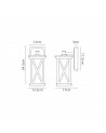 Arla Down Criss Cross Wall Lamp, 1 x E27, IP54, Anthracite/Clear Glass, 2yrs Warranty