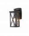 Arla Down Criss Cross Wall Lamp, 1 x E27, IP54, Anthracite/Clear Glass, 2yrs Warranty