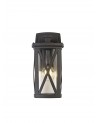 Arla Down Criss Cross Wall Lamp, 1 x E27, IP54, Anthracite/Clear Glass, 2yrs Warranty