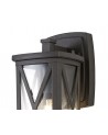 Arla Down Criss Cross Wall Lamp, 1 x E27, IP54, Anthracite/Clear Glass, 2yrs Warranty