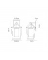 Tilly Down Wall Lamp, 1 x E27, IP54, Anthracite/Clear Rain Drop Effect Glass, 2yrs Warranty