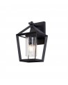 Tilly Down Wall Lamp, 1 x E27, IP54, Anthracite/Clear Rain Drop Effect Glass, 2yrs Warranty