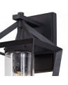 Tilly Down Wall Lamp, 1 x E27, IP54, Anthracite/Clear Rain Drop Effect Glass, 2yrs Warranty