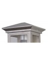 Beatrix Flush Wall Lamp, 1 x E27, IP54, Silver Grey/Clear Seeded Glass, 2yrs Warranty