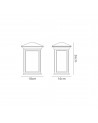 Beatrix Flush Wall Lamp, 1 x E27, IP54, Anthracite/Clear Seeded Glass, 2yrs Warranty