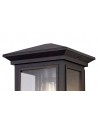 Beatrix Flush Wall Lamp, 1 x E27, IP54, Anthracite/Clear Seeded Glass, 2yrs Warranty