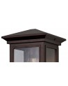Beatrix Flush Wall Lamp, 1 x E27, IP54, Antique Bronze/Clear Seeded Glass, 2yrs Warranty