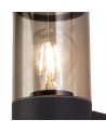 Clover Wall Lamp 1 x E27, IP54, Anthracite/Smoked, 2yrs Warranty