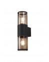 Clover Wall Lamp 2 x E27, IP54, Anthracite/Smoked, 2yrs Warranty