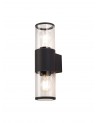 Freya Wall Lamp 2 x E27, IP54, Anthracite/Clear, 2yrs Warranty