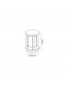 Jessamy Pillar Lamp, 1 x E27, IP65, Anthracite, 2yrs Warranty
