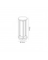 Jessamy Post Lamp Medium, 1 x E27, IP65, Anthracite, 2yrs Warranty